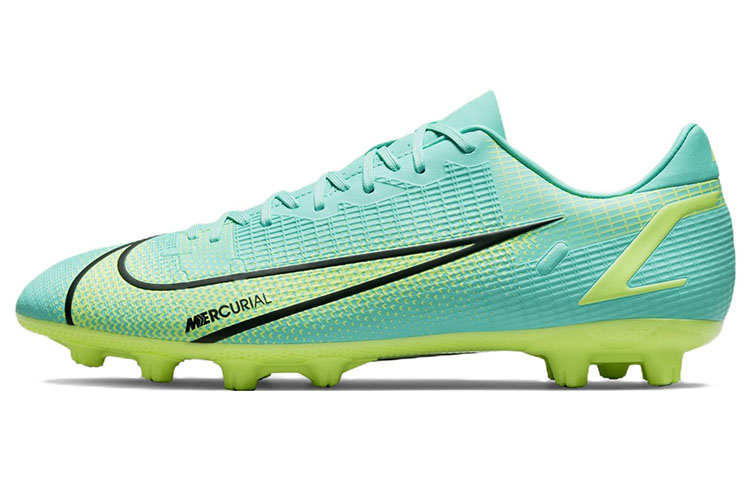 Nike Mercurial Vapor 14 Academy lace-up HG (glue spikes) shock-absorbing, non-slip and wear-resistant football shoes for men, blue and green