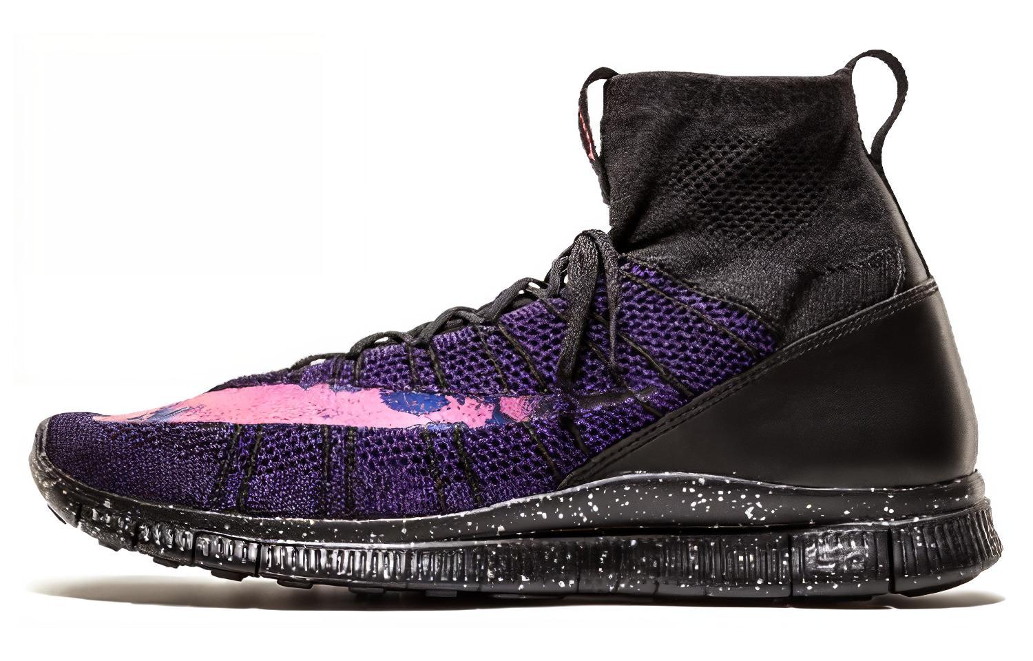 Мужские кроссовки Nike Free Flyknit CR7 C (черно-фиолетовые) — Чёрный / фиолетовый — фото 1