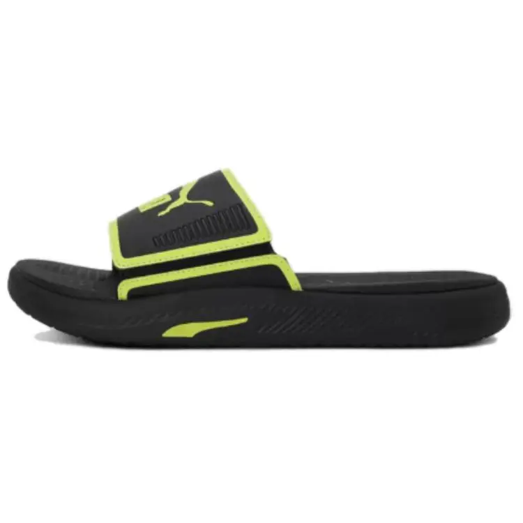 PUMA Softride Sandal Comfortable Slide Slippers Men's Black Green