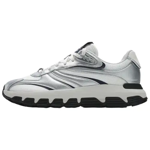FILA RIBBON Textile, Synthetic Leather Abrasion Resistant Low top Casual Shoes Men's Gray White