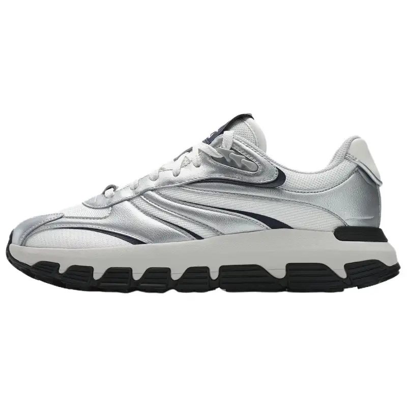 FILA RIBBON Textile, Synthetic Leather Abrasion Resistant Low top Casual Shoes Men's Gray White