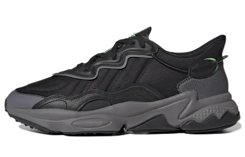 Ozweego Adidas Originals 'Black Charcoal Screaming Green'