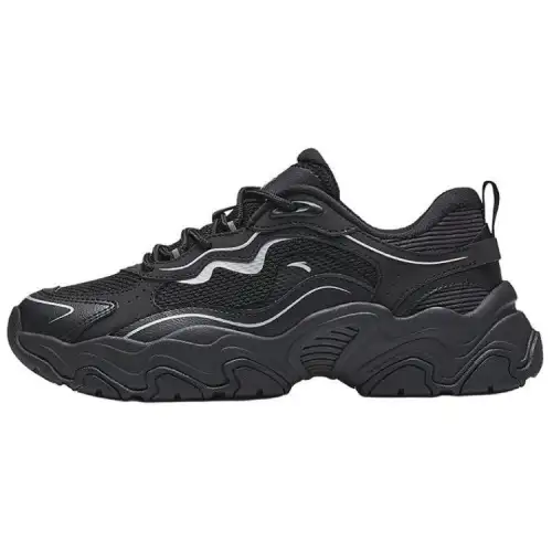 Anta Meteorite Slip Resistant Abrasion Resistant Low top Casual Shoes Women's Black Silver