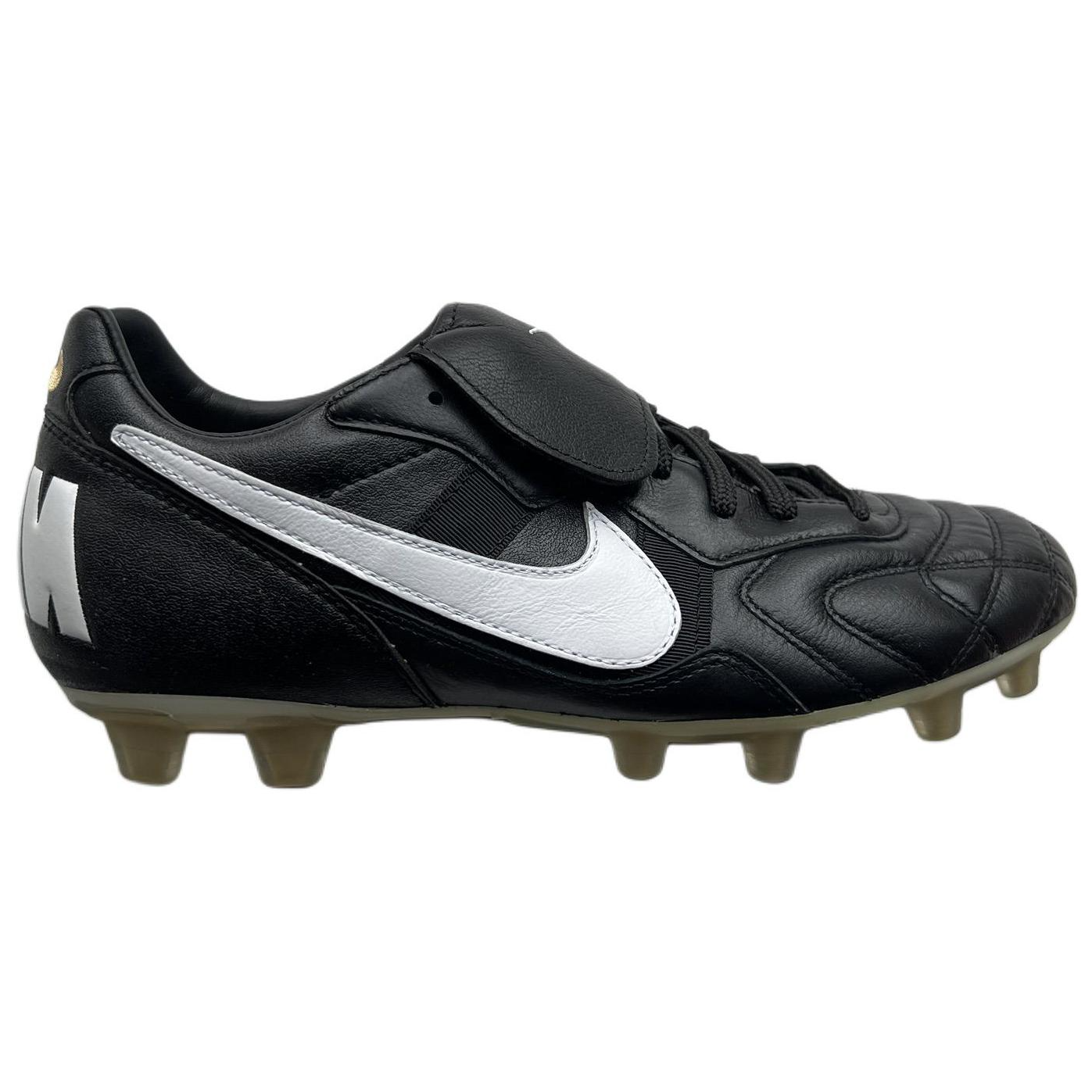 Nike Tiempo FG Firm Ground Slip Resistant Abrasion Resistant Soccer Shoes Unisex Black White