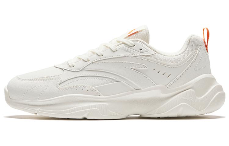 Anta Chao Bai Gz Abrasion Resistant Breathable Abrasion Resistant Breathable Low top Casual Shoes Women's White Orange