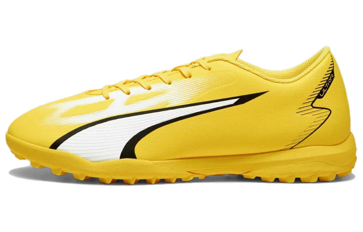 PUMA Ultra Play TT Turf Artificial Turf Soccer Shoes Men's Yellow White Black