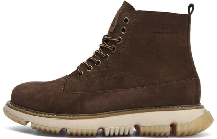 Jeep Outdoor Collection Short Combat Boots Men's Coffee Brown