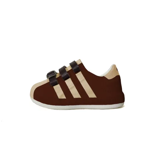 Adidas Originals AdiFOM Superstar Slip Resistant Abrasion Resistant Low top Casual Shoes Unisex Red Brown