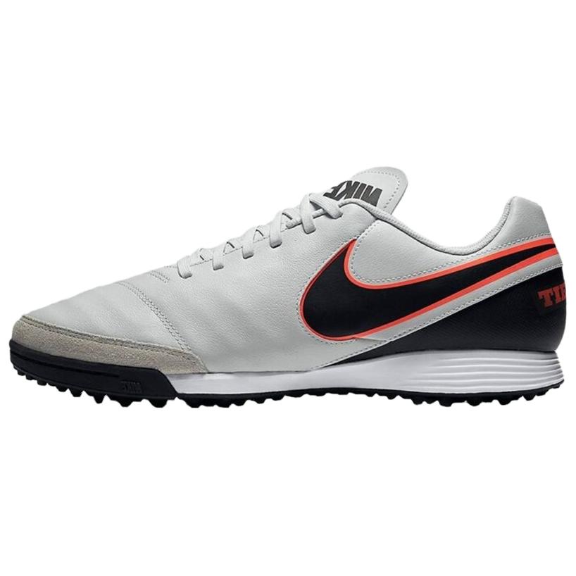 Nike Tiempo Genio 2 Artificial Turf Slip Resistant Abrasion Resistant Soccer Shoes Men’s White