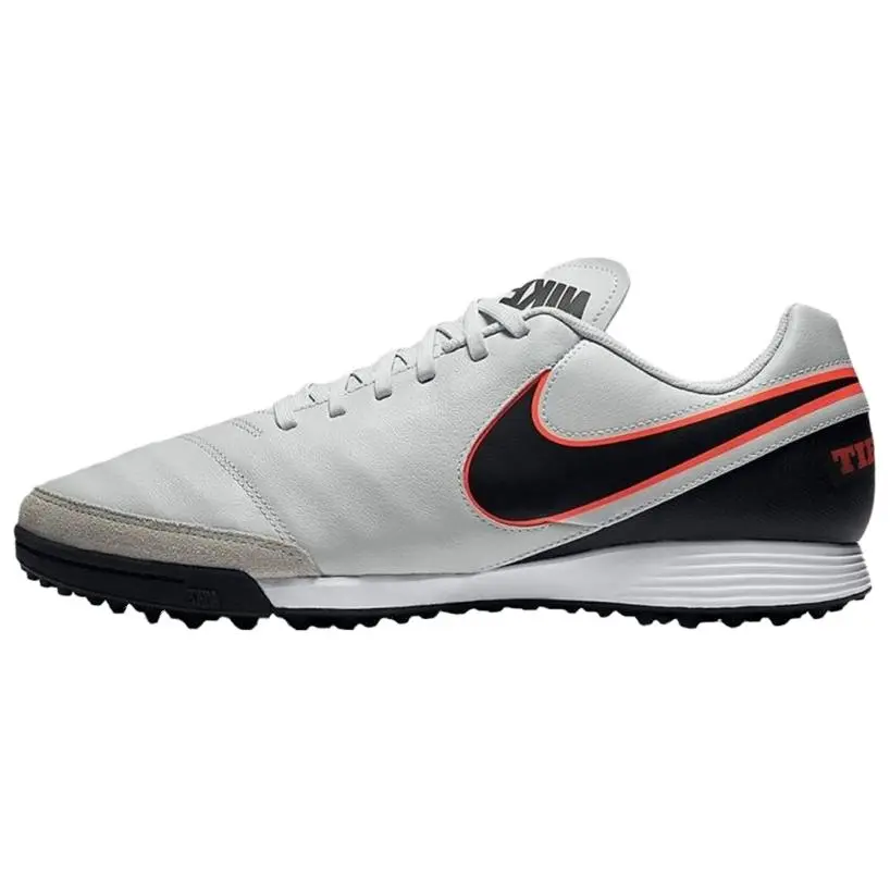 Nike Tiempo Genio 2 Artificial Turf Slip Resistant Abrasion Resistant Soccer Shoes Men's White