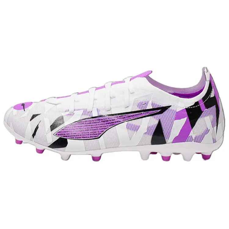 PUMA Ultra 5 Match Abrasion Resistant Soccer Shoes Unisex White Purple