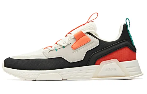 Anta Life Collection Mesh, Textile Slip Resistant Abrasion Resistant Low top Sports Casual Shoes White Black Orange