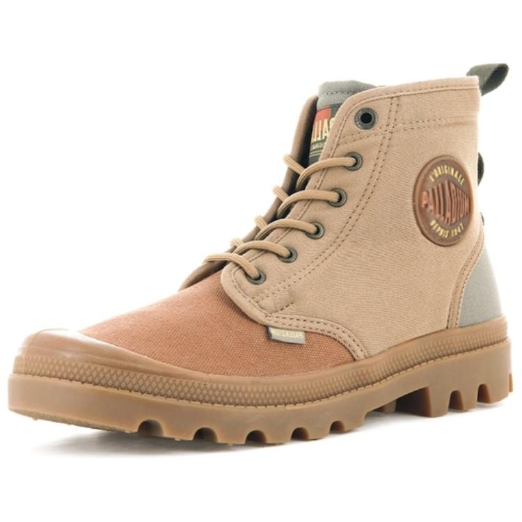 Palladium Pampa Soft And Comfortable Short Combat Boots Unisex Tan