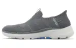 Skechers Go Walk 6 Abrasion Resistant Breathable Mid top Casual Shoes Women's Gray
