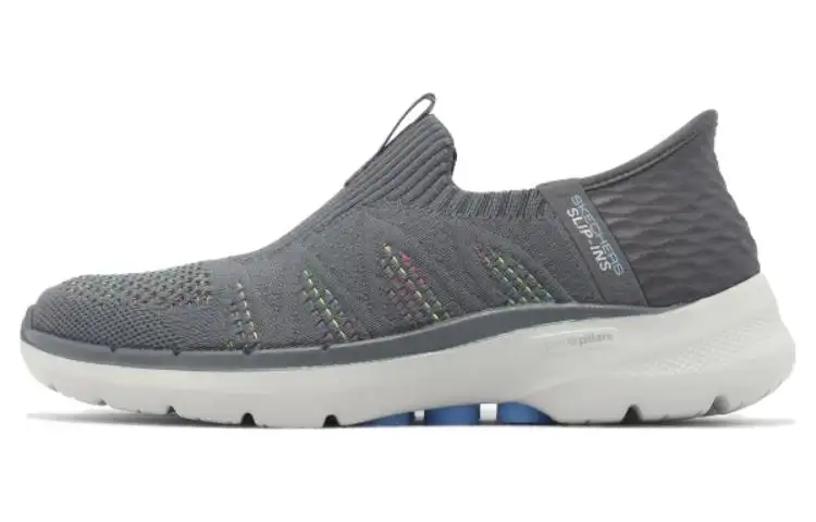 Skechers Go Walk 6 Abrasion Resistant Breathable Mid top Casual Shoes Women's Gray