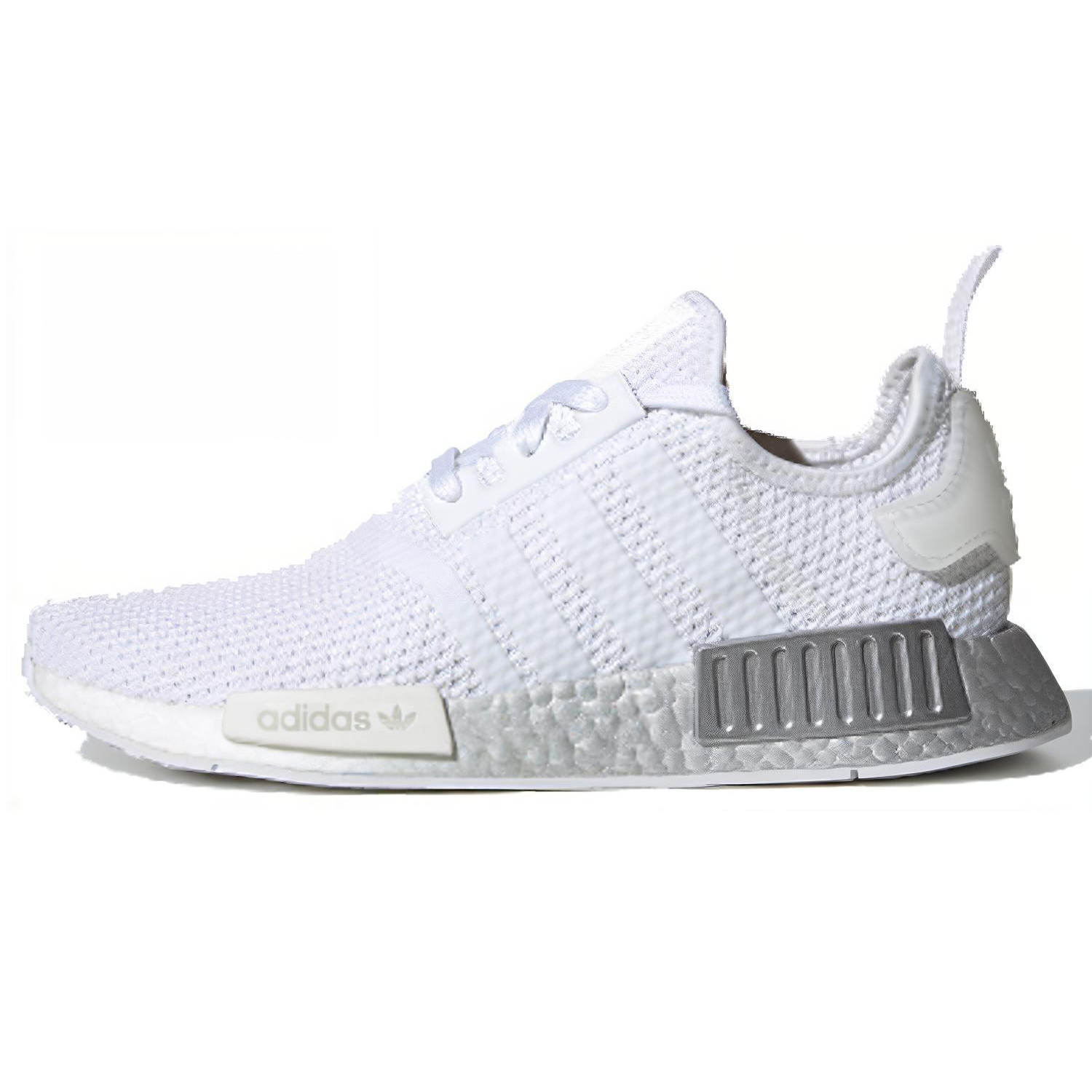 Женские кроссовки adidas originals NMD_R1 (белый / серебристый)