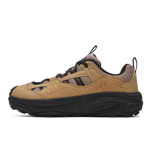 FILA TREK 2 Textile, Synthetic Leather, Split Cow Leather Low top Casual Shoes Men's Yellow Brown