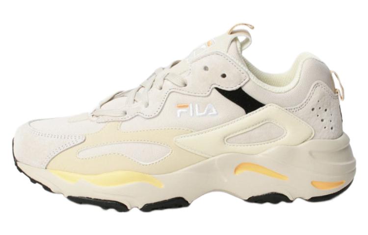FILA Ray Tracer Abrasion Resistant Low top Casual Shoes Unisex Beige Yellow