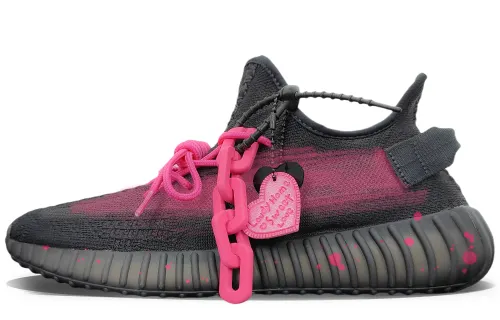 Adidas Originals Yeezy Boost 350 V2 Coverage Low top Casual Shoes Unisex Black Pink