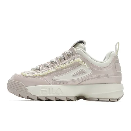 FILA Disruptor 2 Cushioning, Wear Resistant Low top Casual Shoes Women's Pink White