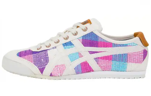 Onitsuka Tiger MEXICO 66 Comfortable Abrasion Resistant Low top Casual Shoes Unisex White Blue Pink