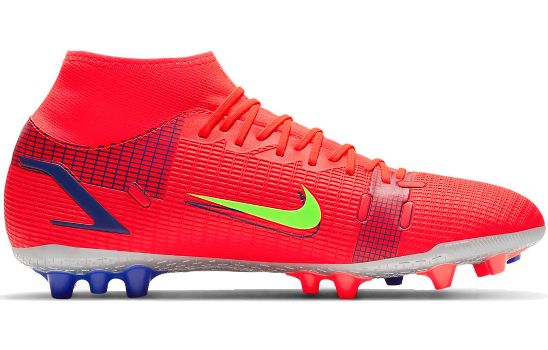 Мужские бутсы Nike Mercurial Superfly 8 (красно-зеленые) — фото 2