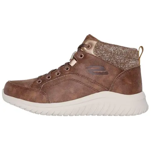 Skechers Ultra Flex 2.0 Comfortable Mid top Casual Shoes Women's Gray Brown