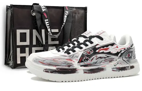 Li Ning Cyan Cloud HI Wear resistant And Lightweight Low top Casual Shoes Men's White Black