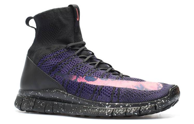 Мужские кроссовки Nike Free Flyknit CR7 C (черно-фиолетовые) — Чёрный / фиолетовый — фото 2