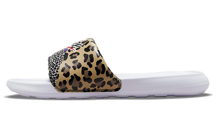 Nike Victori One Printed Slide White Animal Print Women's
