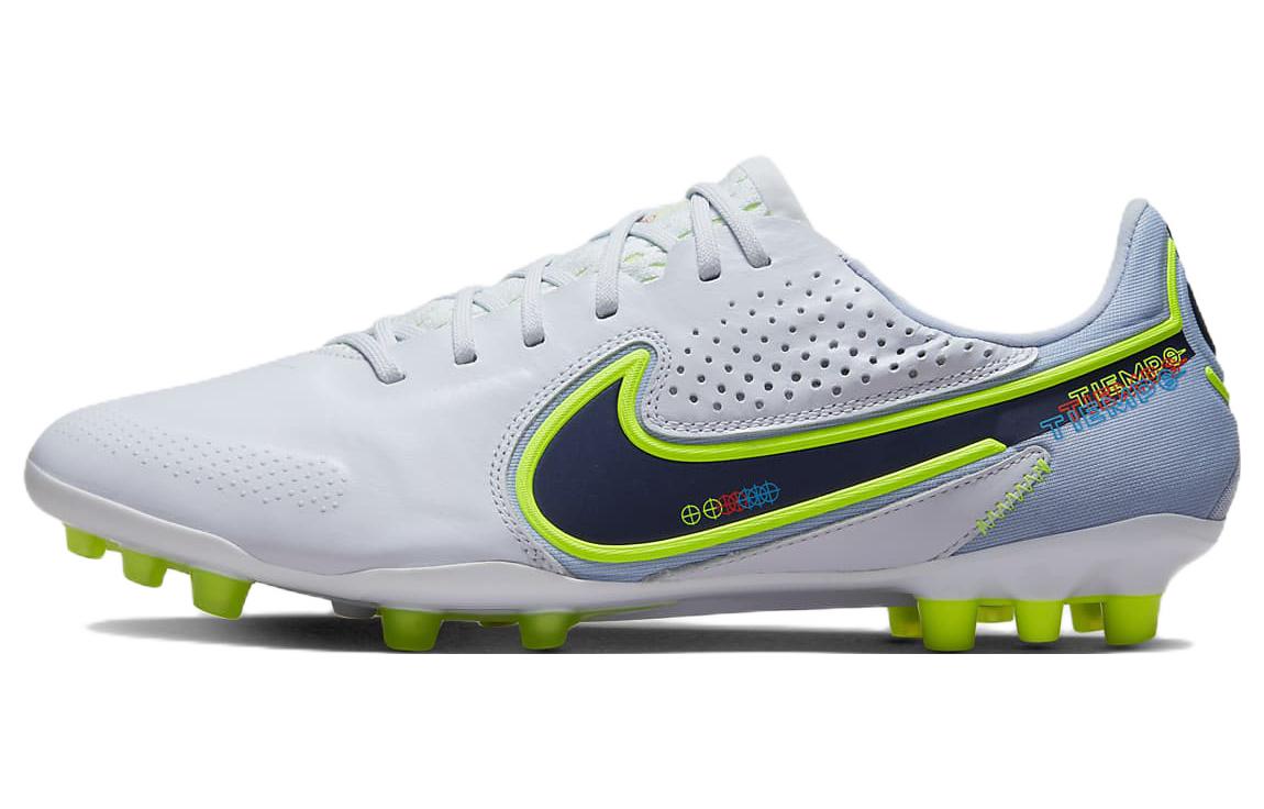 Nike Tiempo Legend 9 Elite round-head comfortable AG (glue short nails) shock-absorbing, non-slip and wear-resistant football shoes, men's gray