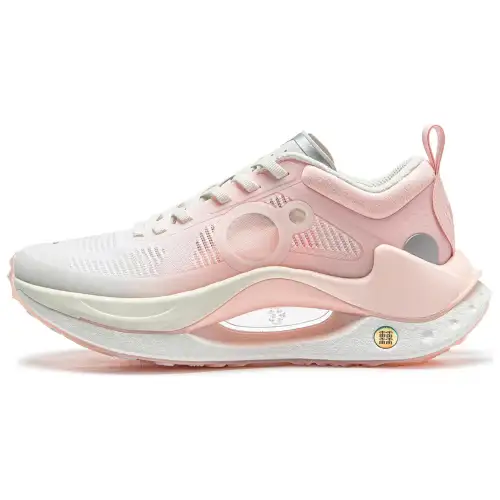 Li Ning Shadow CRC Slip Resistant Abrasion Resistant Low top Casual Shoes Women's White Pink