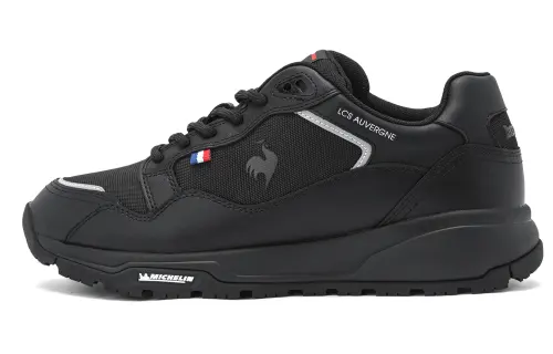 Le Coq Sportif Slip Resistant, Abrasion Resistant, Height Increasing Low top Casual Shoes Unisex Black