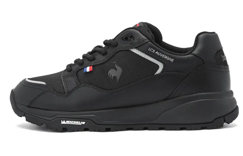 Le Coq Sportif Slip Resistant, Abrasion Resistant, Height Increasing Low top Casual Shoes Unisex Black