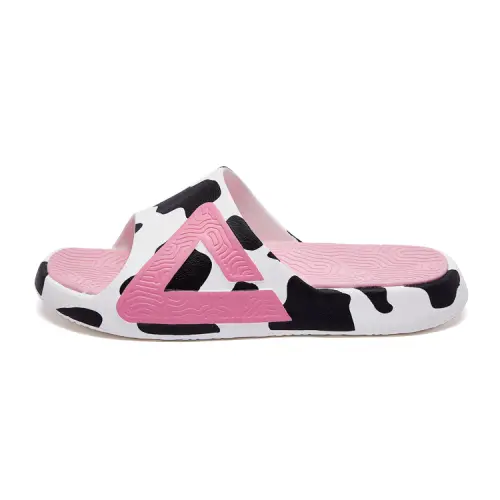 Peak's classic slippers, cow color, versatile for home and leisure, fashionable, comfortable and trendy slippers, same style for men and women, black and white pink