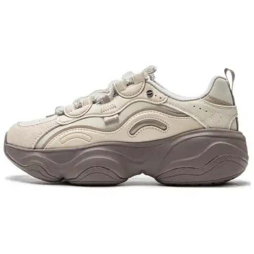 Li Ning Honey V2 Height Increasing Low top Casual Shoes Women's Beige Brown