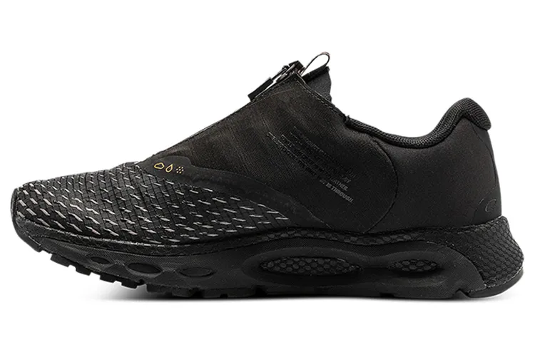 Under Armour HOVR Textile, Synthetic Leather Low top Casual Shoes Men's Black