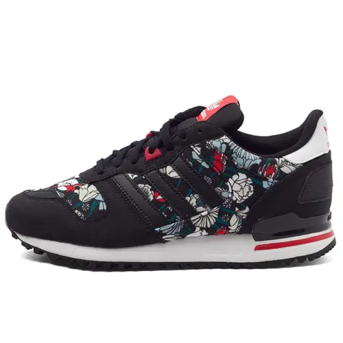 Adidas Originals ZX 700 Slip Resistant Abrasion Resistant Low top Casual Shoes Women's Black