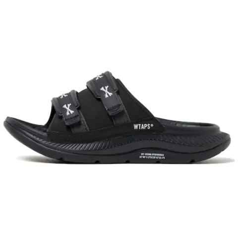 HOKA ONE ONE x WTAPS ORA Luxe Slide Slippers Unisex Black White