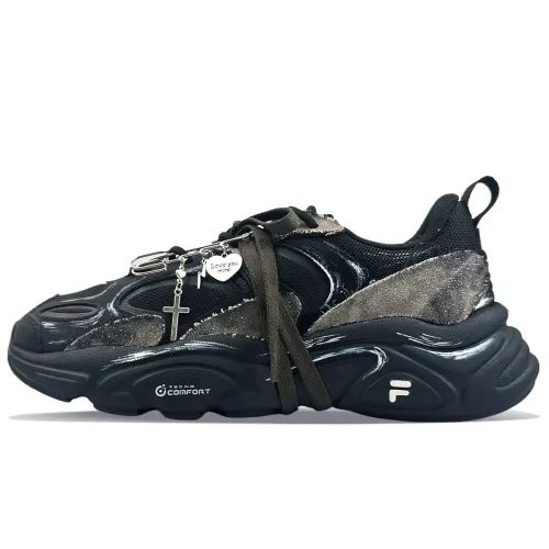FILA Mars 2 Slip Resistant Abrasion Resistant Slip Resistant Abrasion Resistant Low top Casual Shoes Men's Black