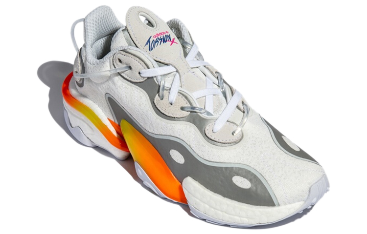 Кроссовки adidas originals Torsion (бело-серо-оранжевые) — фото 3