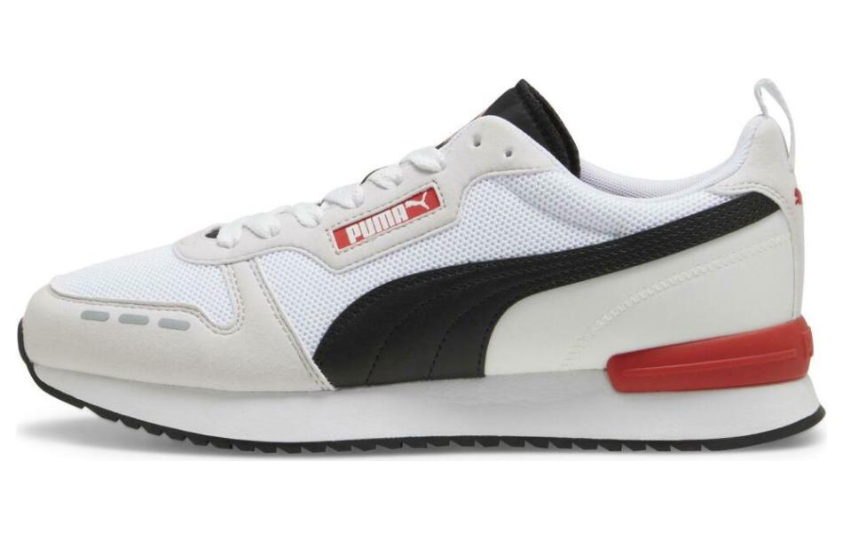 PUMA Puma R78 wear-resistant and breathable low-top lifestyle shoes for men, white and black