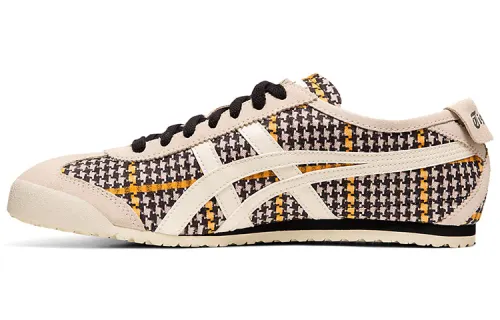 Onitsuka Tiger MEXICO 66 Slip Resistant Abrasion Resistant Low top Casual Shoes Unisex Beige White Yellow