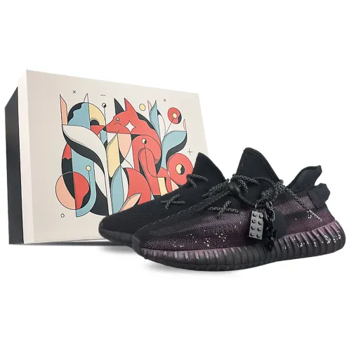 Adidas Originals Yeezy Boost 350 V2 Low top Casual Shoes Unisex Black Red