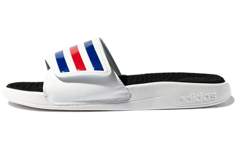 Adidas Adissage Tnd Velcro Soft Sole Cozy Sports Slippers White Blue Red