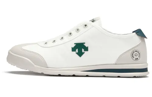 DESCENTE Chron Tempo Slip on Canvas Slip Resistant Abrasion Resistant Low top Casual Shoes Unisex White Green