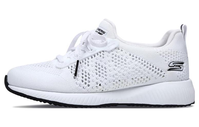 Skechers BOBS SQUAD Mesh Comfortable Lightweight Rebound Low top Casual Shoes Women's White