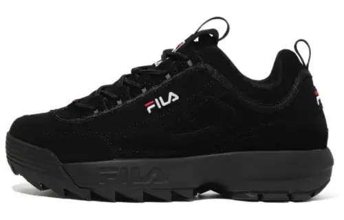 FILA Disruptor 2 1998 Synthetic Leather Abrasion Resistant Abrasion Resistant Low top Casual Shoes Unisex All Black
