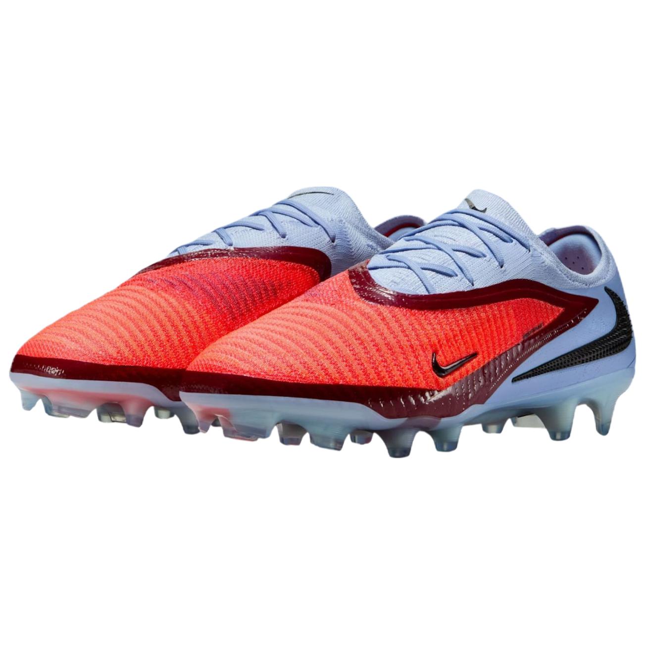 Nike Phantom 6 Abrasion Resistant Soccer Shoes Unisex Red Blue