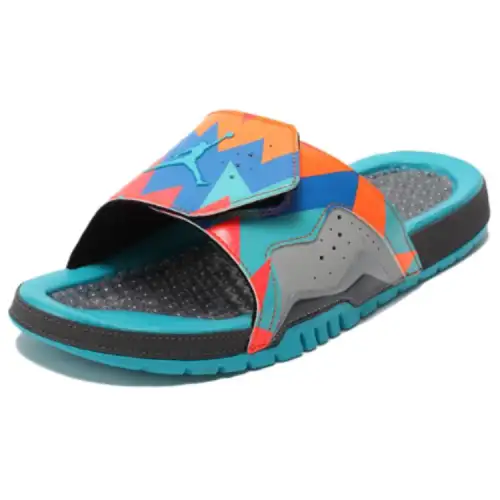 Air Jordan Hydro 7 Retro Slide 'Dark Grey Blue Turquoise'